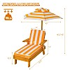 Outdoor Chaise with Matching Umbrella for Kids 