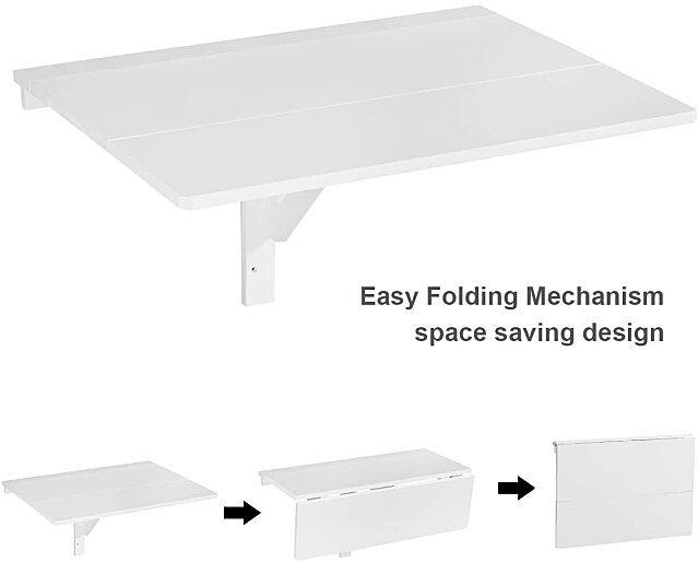 Floating Wall Mounted Desk Folding Computer Workstation Table